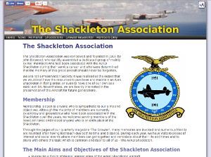 The Shackleton Association - Produced using a bespoke non-database CMS